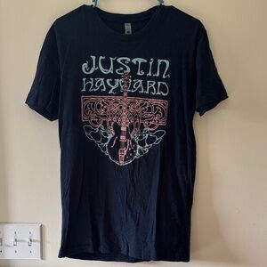 Next Level Apparel Moody Blues Justin Hayward Black Tee Men’s Size M Medium
